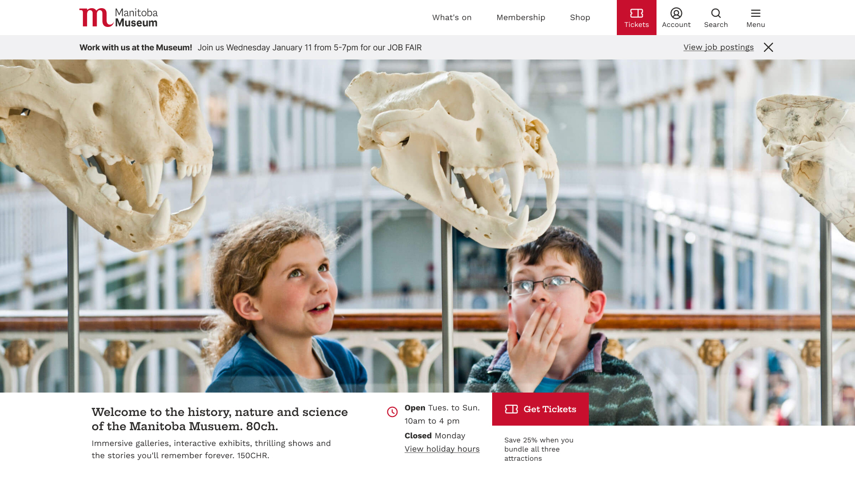 Manitoba Museum homepage